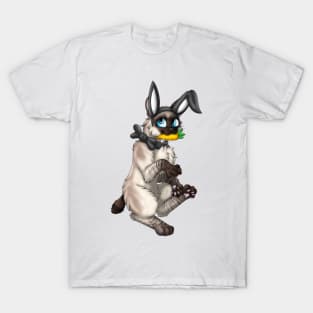 Bobtail BunnyCat: Seal Lynx Point (Black) T-Shirt